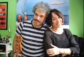Liliane Reis no papo com o músico Bruno Migliari