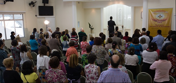 Culto diário matinal na Sede Nordeste da Igreja Messiânica Mundial do Brasil –  Salvador. Foto: Luisina López Ferrari.