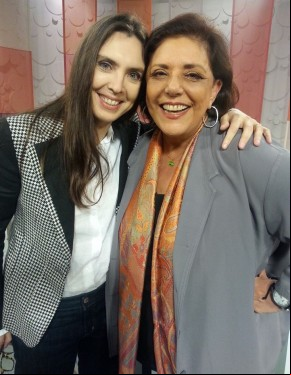 Cantora Adriana Calcanhotto com Leda Nagle
